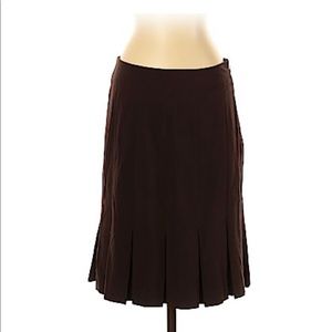 Anthropologie brown skirt sz 8 stretchy rayon